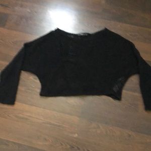 Zara crop knit shirt